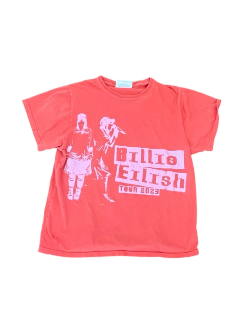 Coral Graphic Tour T‑Shirt - Pink Print billie eilish tour tee